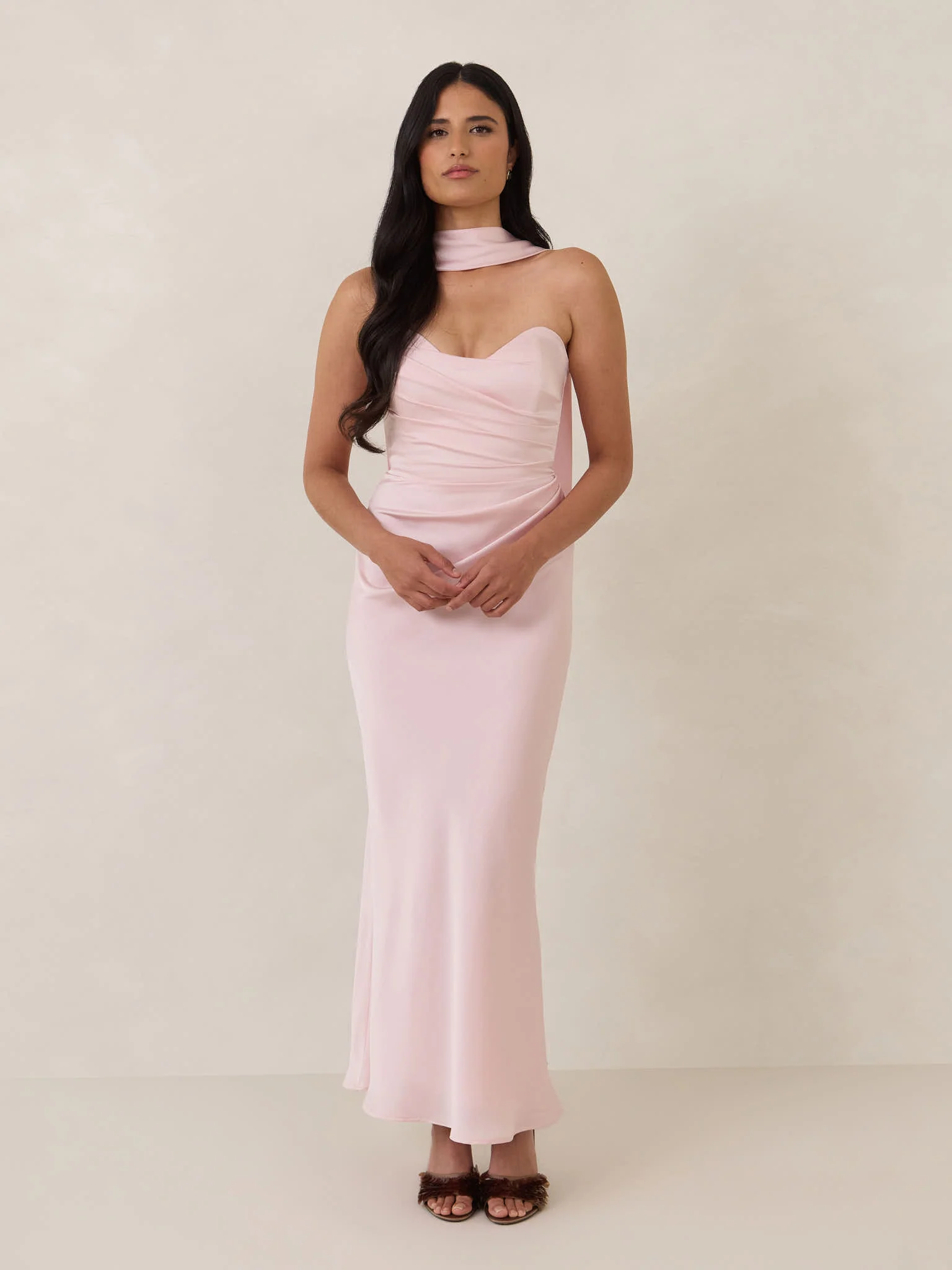 Powder Pink Satin Swatch - Image 3