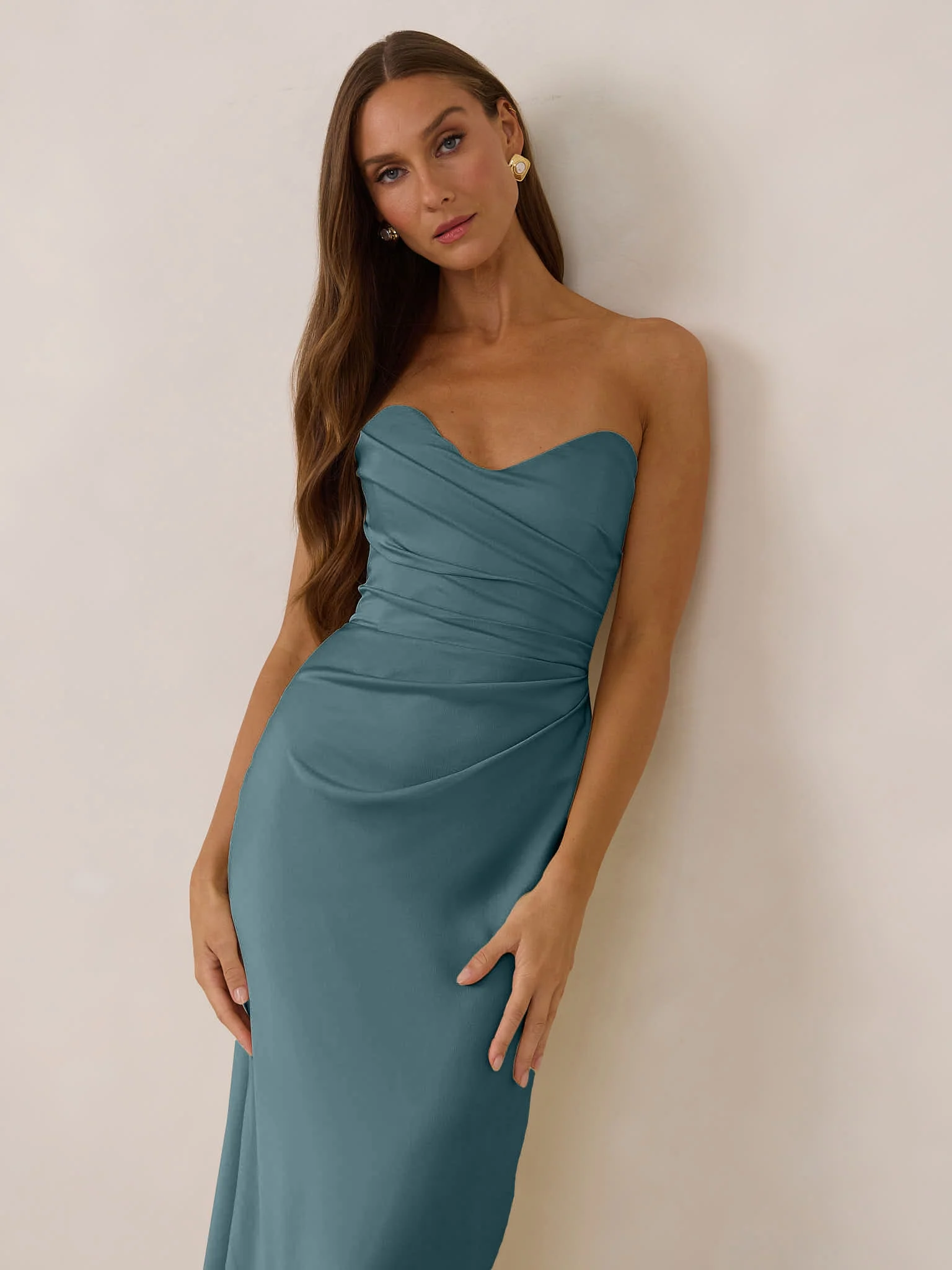 Teal Satin Swatch - Image 3