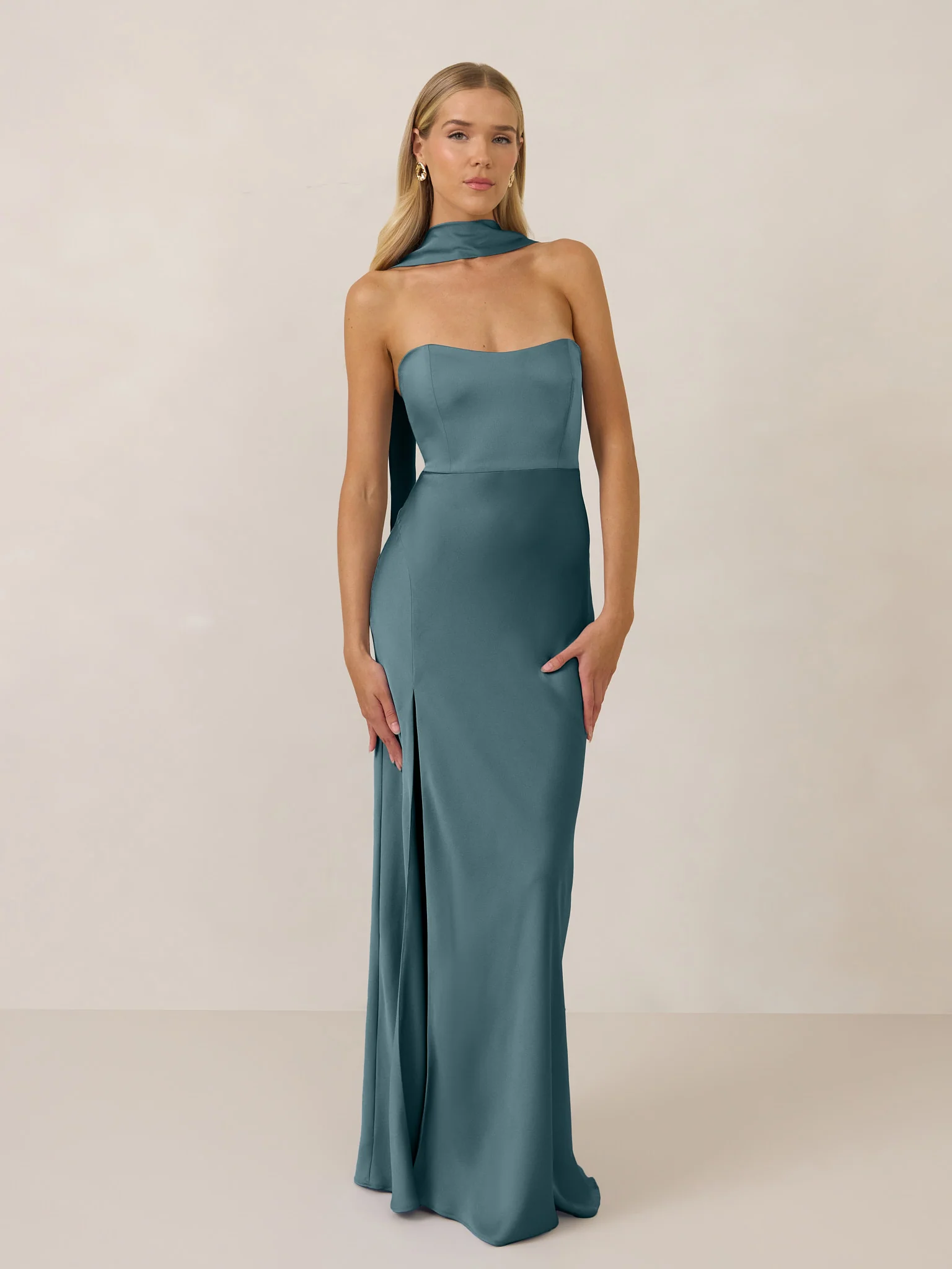 Teal Satin Swatch - Image 4